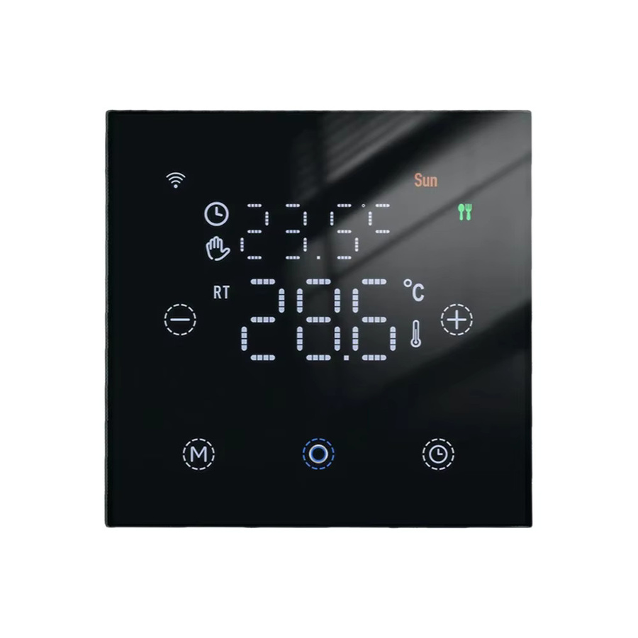 EZAIOT Tuya Smart Home WiFi Thermostat in Schwarz mit Glasoberfläche zur Fernsteuerung von Gaskesseln, Wasser- und elektrischen Fußbodenheizungen, kompatibel mit Alexa und Google Home - Bild 5