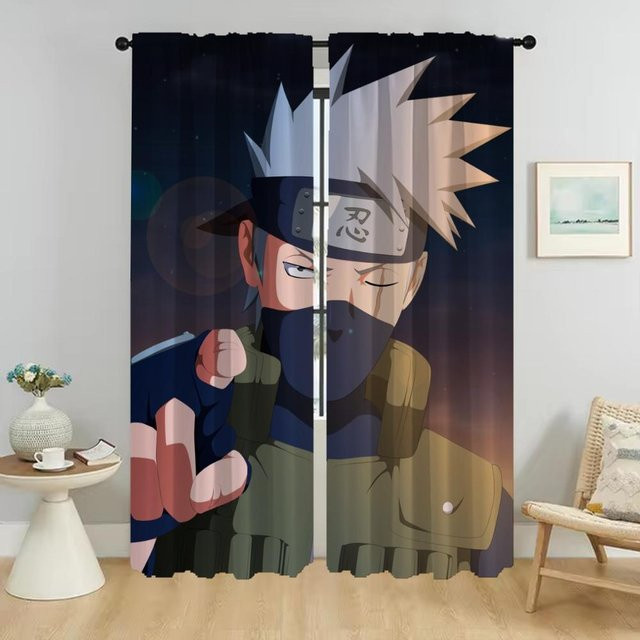 Naruto Verdunkelungsvorhänge Set aus 2 Stück, Mehrfarbig, Breite: 50 cm, Höhe: 70 cm - Bild 1