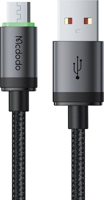 McDodo USB-A auf microUSB Daten- und Ladekabel, 18W, Schwarz, 1m - Bild 1