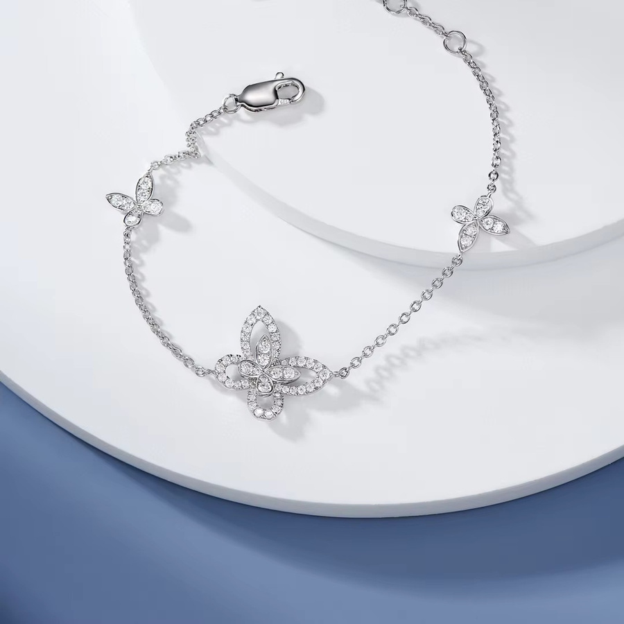 MESSITOK Damenarmband 925 Silber, Schmetterling, Zirkonia - Bild 2