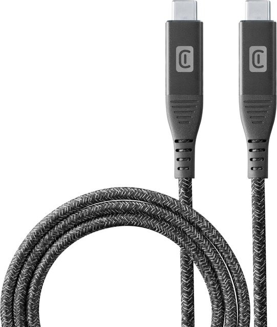 Cellularline Fast Transfer USB Typ-C auf Typ-C Kabel in Schwarz, 1 m - Bild 1