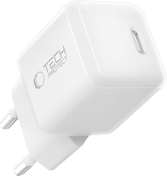 Tech-Protect NCM25 Netzladegerät 25W 3A mit 1 x USB-C in Weiß - Bild 1