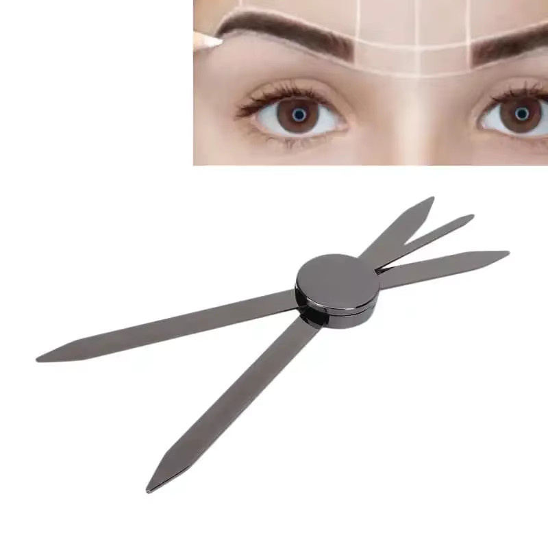Augenbrauenlineal Schablone aus Edelstahl, Silber, Unisex - Bild 2