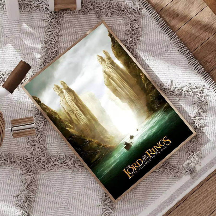 Rastar Der Herr der Ringe Film- und Anime-Poster, selbstklebende Wandkunst aus weißem Kraftpapier, mehrfarbig - Bild 4