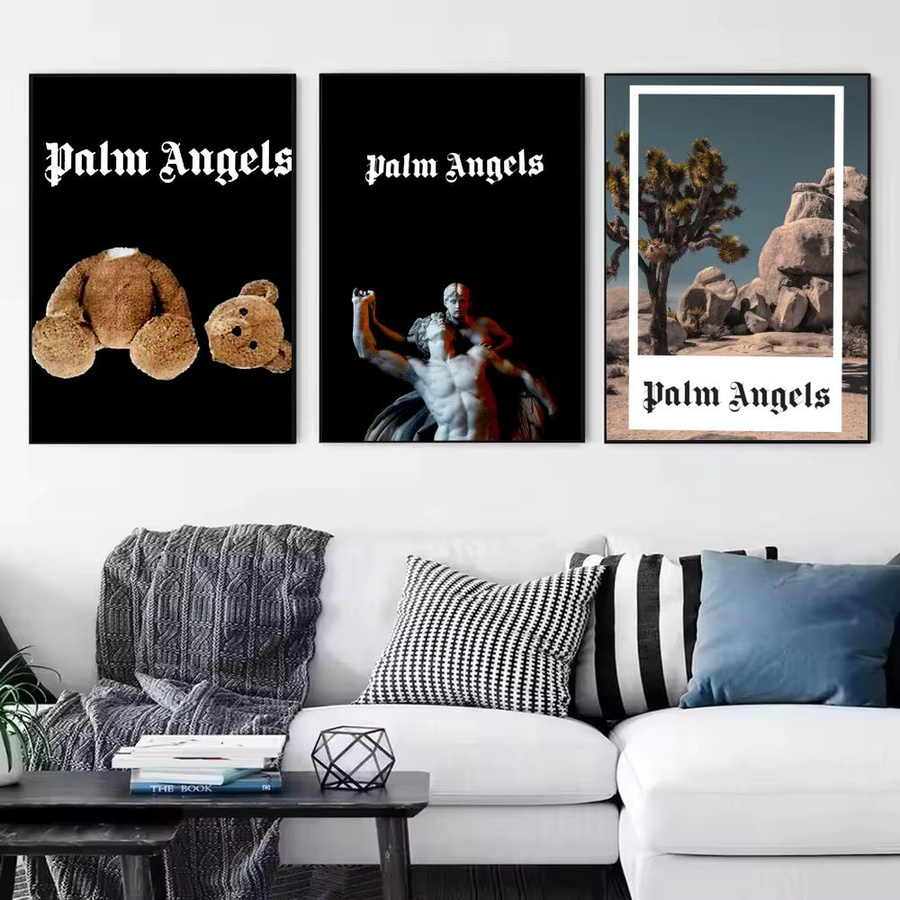 Minimalistisches Palm Angels Wandposter in Weiß mit abstraktem Tiermotiv, Rechteckig, Breite: 20 cm, Höhe: 15 cm - Bild 3