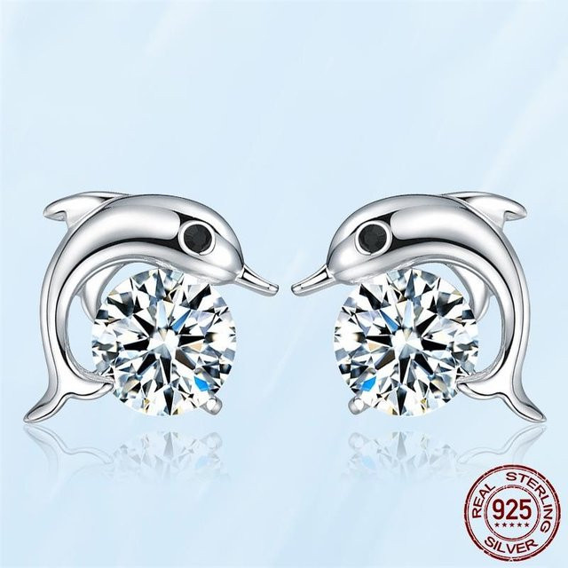 Allbestart Ohrringe 925 Silber, Zirkonia, Damen, Reisetasche Flugzeug - Bild 1