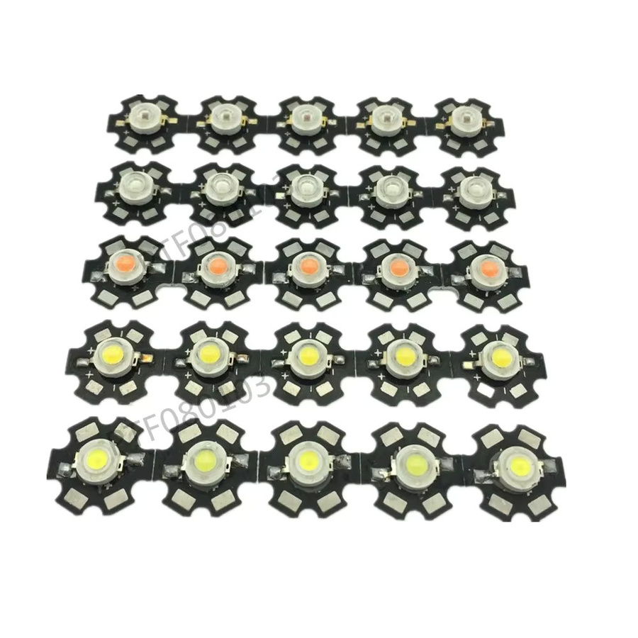 25 Stück Cree High Power LED Chips mit Aluminium Stern PCB in verschiedenen Farben (RGB) mit 3 W - Bild 2