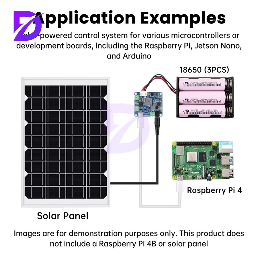 diymore Solarpanel-Strommanagement-Modul für Arduino zum Laden von Li-Akkus mit 5V 3A Ausgang, Blau - Bild 3