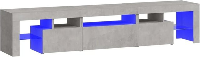vidaXL TV-Schrank modern mit LED-Beleuchtung in Betongrau, B/T/H: 200 x 36,5 x 40 cm - Bild 1