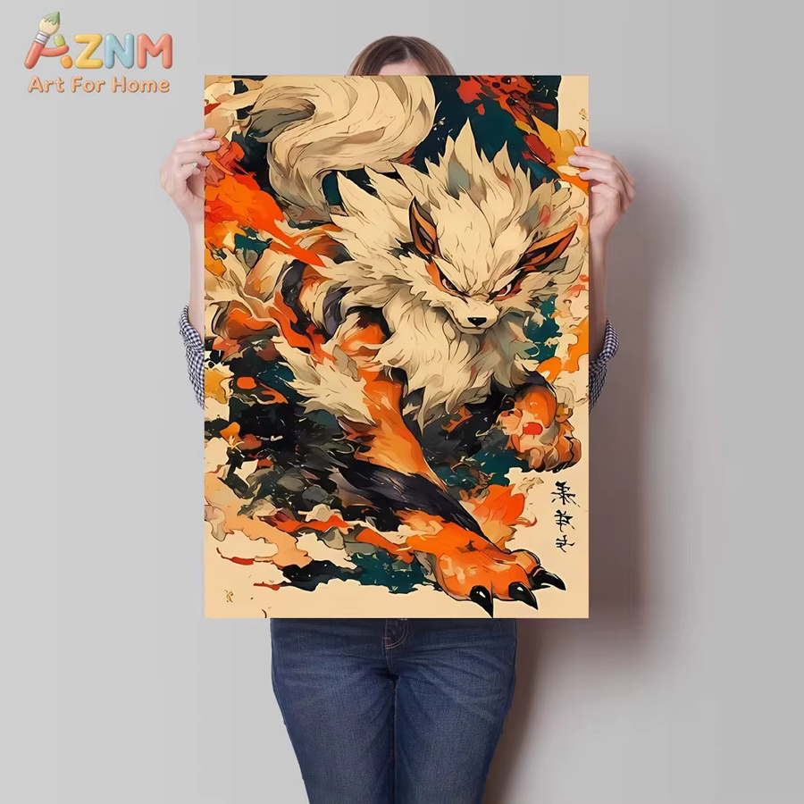 KAYOU Wandgemälde Pokemon Arcanine Pikachu Grafik in Mehrfarbig - Bild 2