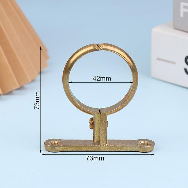 Oepaturem Messingrohrschelle Wandmontierte Rohrunterstützung in Gold für Sanitärinstallationen mit 42 mm Außendurchmesser - Bild 1