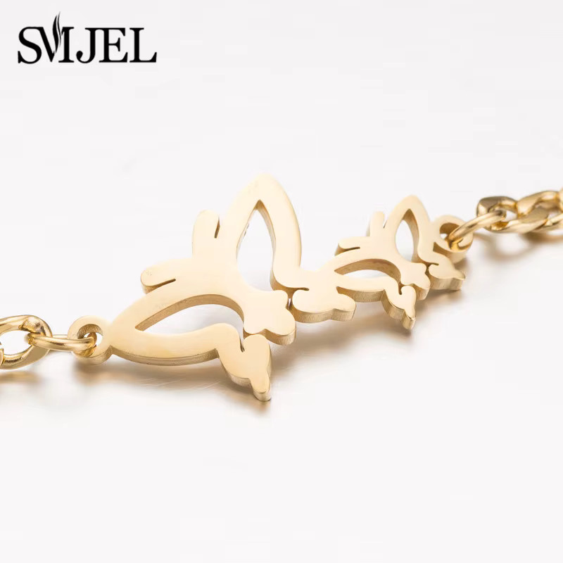 SMJEL Charm-Armband Edelstahl, Gold, Damen - Bild 1