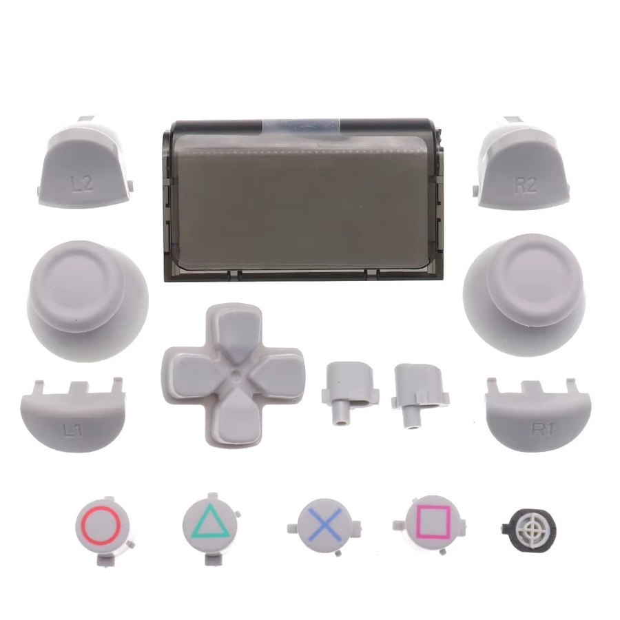 TingDong Ersatzteil-Set für PS4 Pro Slim Controller mit Joysticks, R1 R2 L1 L2, D-Pad, ABXY und Trigger-Tasten in Weiß (JDS-040) - Bild 2
