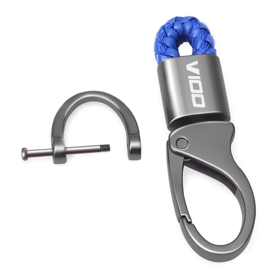 LJTOPMOTO Schlüsselanhänger, gewebtes Leder, Metall, Unisex - Bild 2