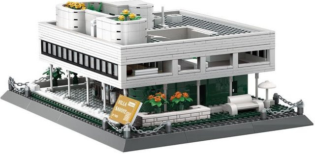 Wucifang Bags Villa Savoye Paris Architektur, Bausteine, 1.226 Teile, ab 6 Jahren - Bild 1