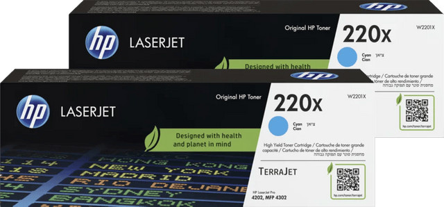HP 220X LaserJet Toner Cyan für HP Color LaserJet Pro 4302, 2 Stück - Bild 1