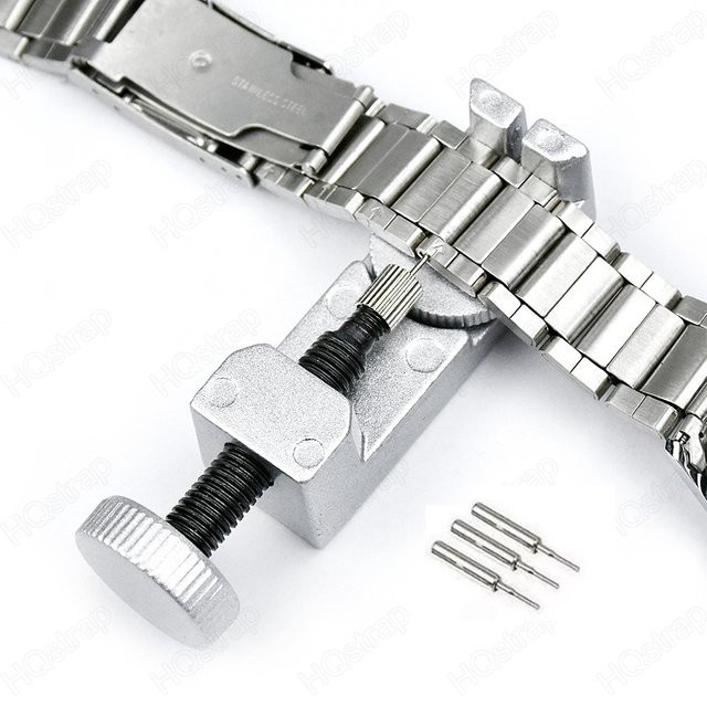 HQstrap Uhren Zubehör, Strap Link Remover Set, Edelstahl, Silber, Unisex - Bild 1