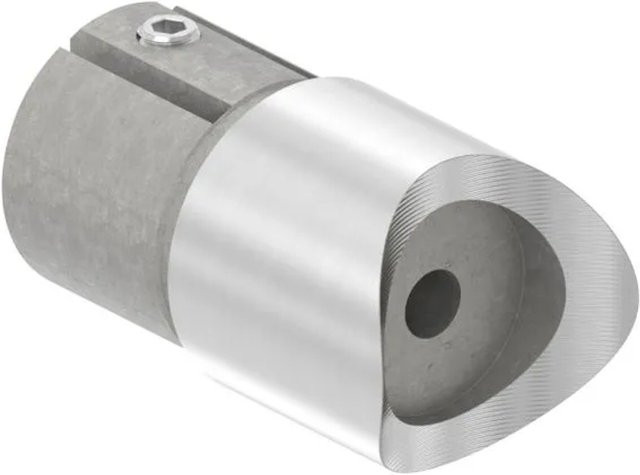 FeNau Winkelverbinder aus V2A Edelstahl in Silber mit Klemmschraube oben, Durchmesser: 42,4 mm auf 48,3 mm - Bild 1