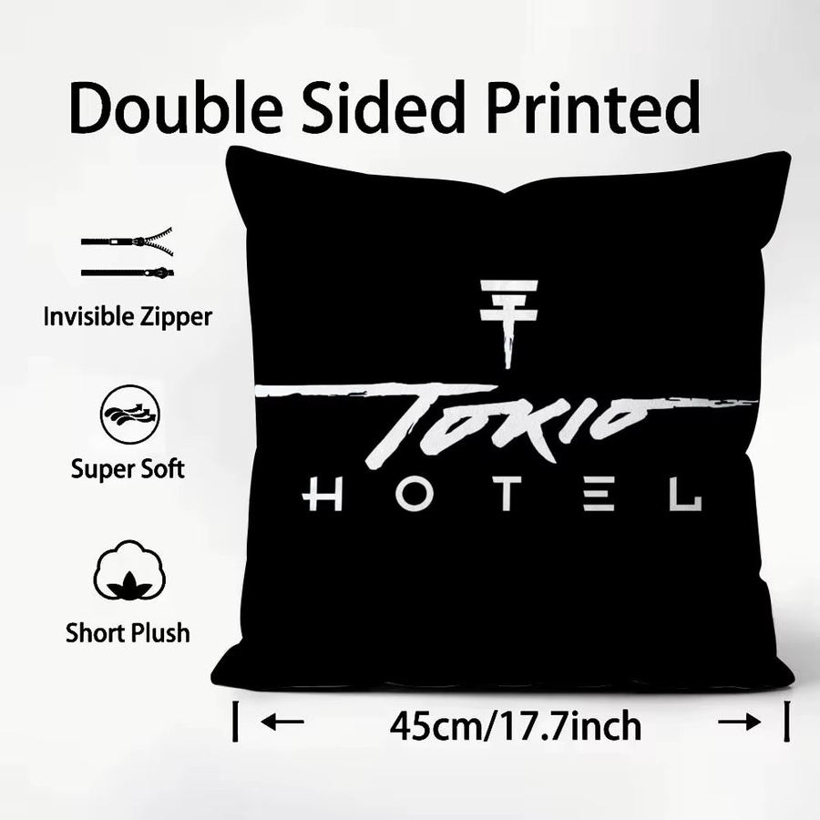 Klassischer Kissenbezug von Tokio Hotel in Schwarz - Bild 4