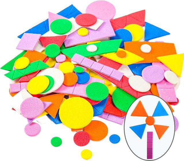 Selbstklebende geometrische Schwammapplikationen in verschiedenen Farben von TMZ für DIY-Projekte und Scrapbooking - Bild 1