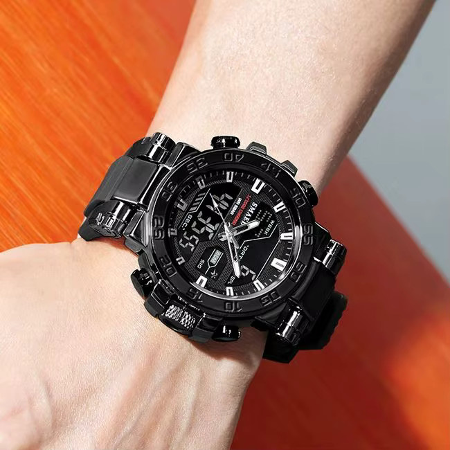 SMAEL Digitaluhr, Herren, Legierung, TPU-Armband, Schwarz - Bild 3