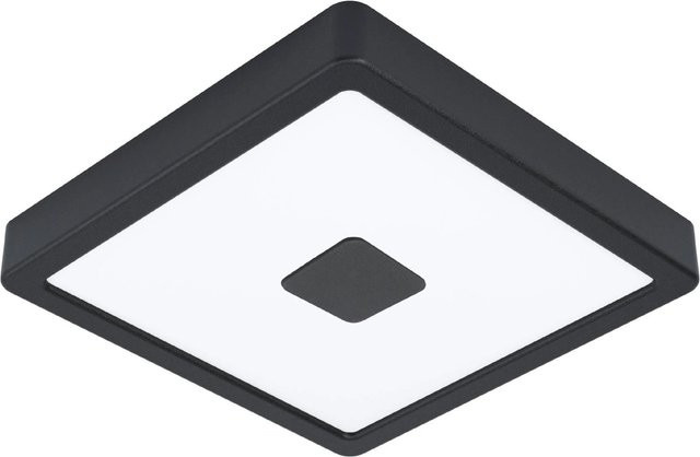 Eglo LED Außen-Aufbauleuchte Iphias 2 Schwarz Metall IP44 B/T/H: 21 x 21 x 3 cm - Bild 1