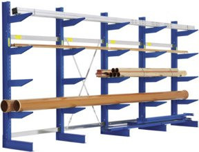 Bito Kragarmregal Set NT850 IPE140 TypS, Farbe: Enzianblau, H x B x T: 250 x 325,5 x 99 cm - Bild 1
