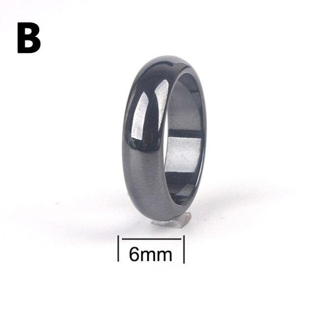 Allbestart Ringe, Schwarz, Zinklegierung, Magnet Hämatit, Unisex - Bild 1