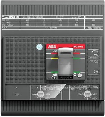 ABB XT2V 160 TMD 2,5-2 Leistungsschalter in Grau mit einem Einstellbereich von 25A und einer Schaltspannung von bis zu 690 V/AC - Bild 1
