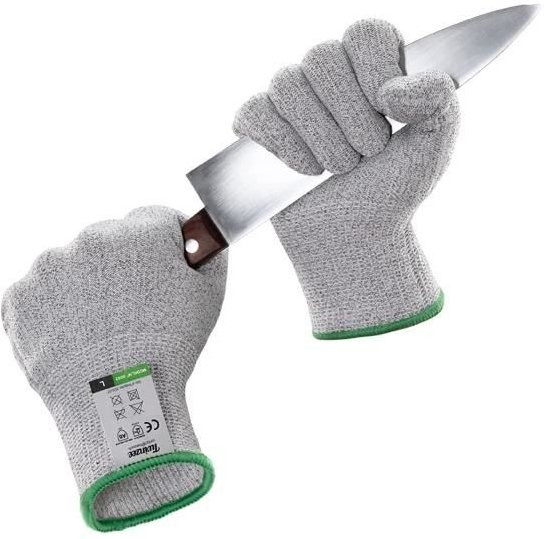Schnittfeste Handschuhe Twinzee in Grau, Größe L, Schutzlevel 5 nach EN 388, multifunktional - Bild 1