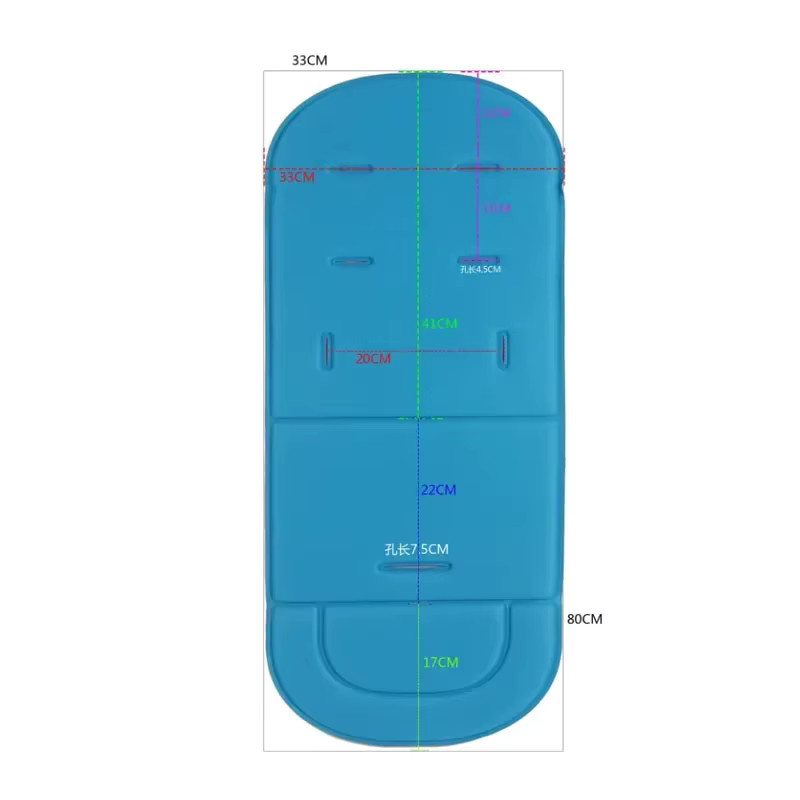 Weiches Baby Kinderwagen Kissen Pad in Blau als Zubehör für Kinderwagen, Autositze und Trolleys - Bild 1
