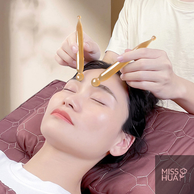 HUA HUA Gua Sha Jade Massage Stick für das Gesicht, Unisex - Bild 1
