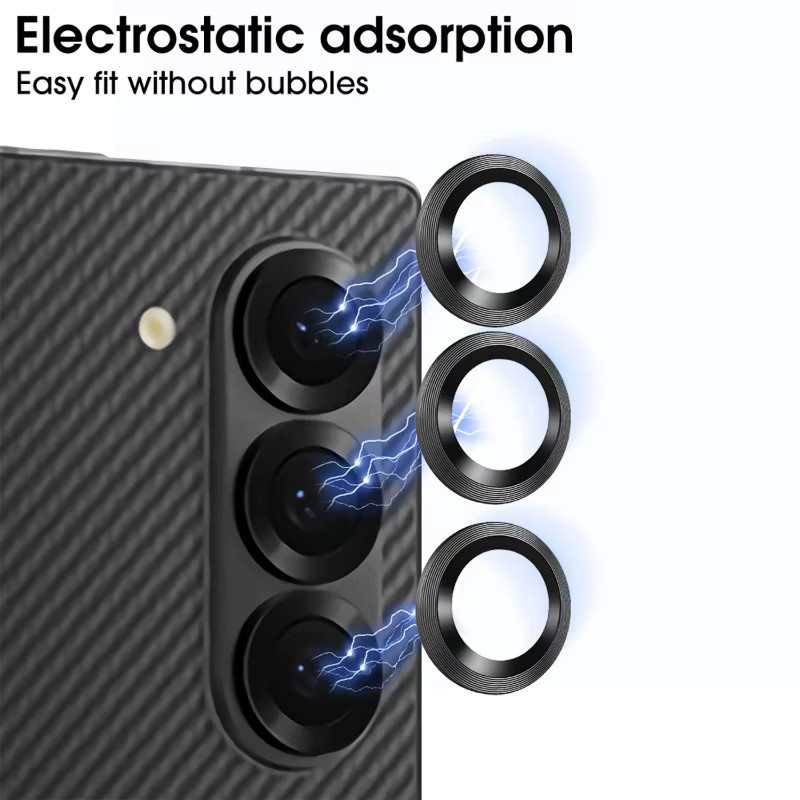 Samsung Galaxy Z Fold 7 Kamera Schutz Film aus gehärtetem Glas und Metalllegierung Ultra HD Objektiv Abdeckung - Bild 4