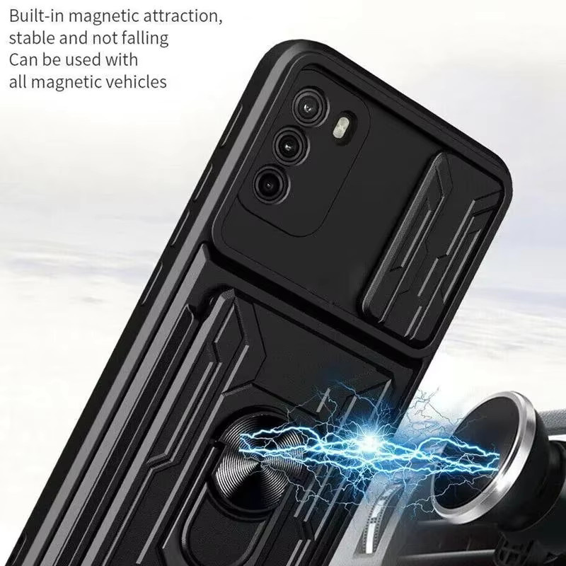 Stoßfeste magnetische Hülle mit Kartentasche und Standfunktion für Samsung Galaxy A-Serie (A06 A16 A15 A25 A35 A55 A14 A34 A54 A33 A53 A73 5G) in Schwarz oder Gold - Bild 5