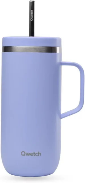 Isolierter Edelstahlbecher mit Henkel von Qwetch in Purple, 0,335 l - Bild 1