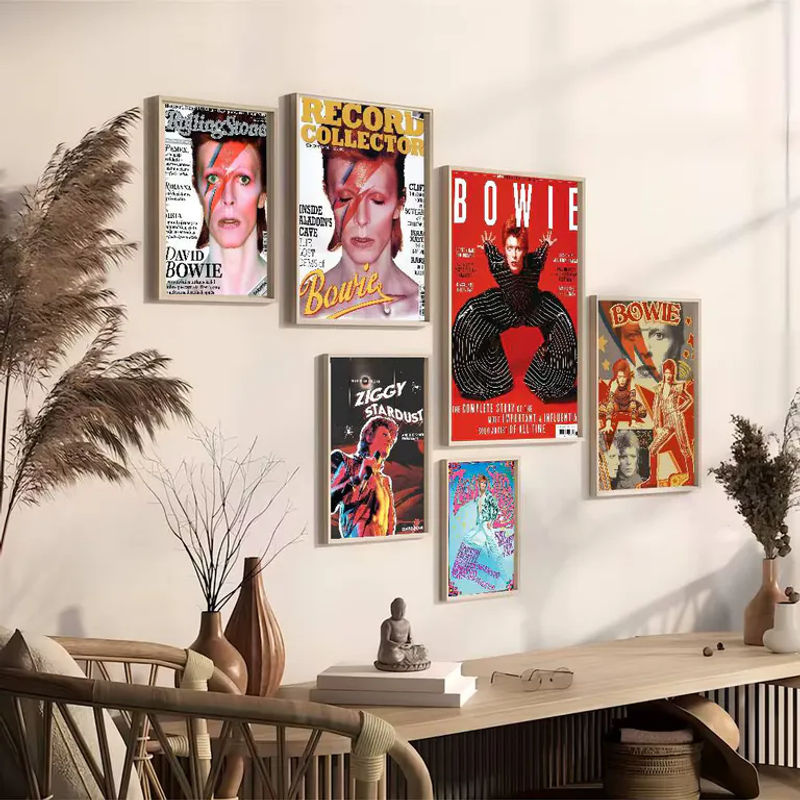 Vintage Poster David Bowie Porträt als mehrfarbige Wandkunst im Hochformat für deine Wanddekoration - Bild 6