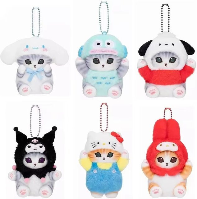 Sanrio Kuromi My Melody Japanischer Hai-Katzen-Plüsch-Schlüsselanhänger - Bild 1