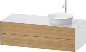 Duravit Waschtischunterschrank White Tulip in Weiß Hochglanz, Breite: 130 cm, Tiefe: 55 cm, Höhe: 40,8 cm - Bild 1