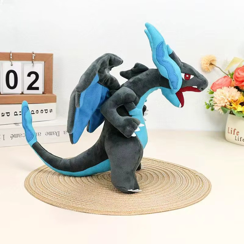 Aoger Pokemon Charizard x & y Plüschtier, 25cm, Rot, Blau - Bild 2