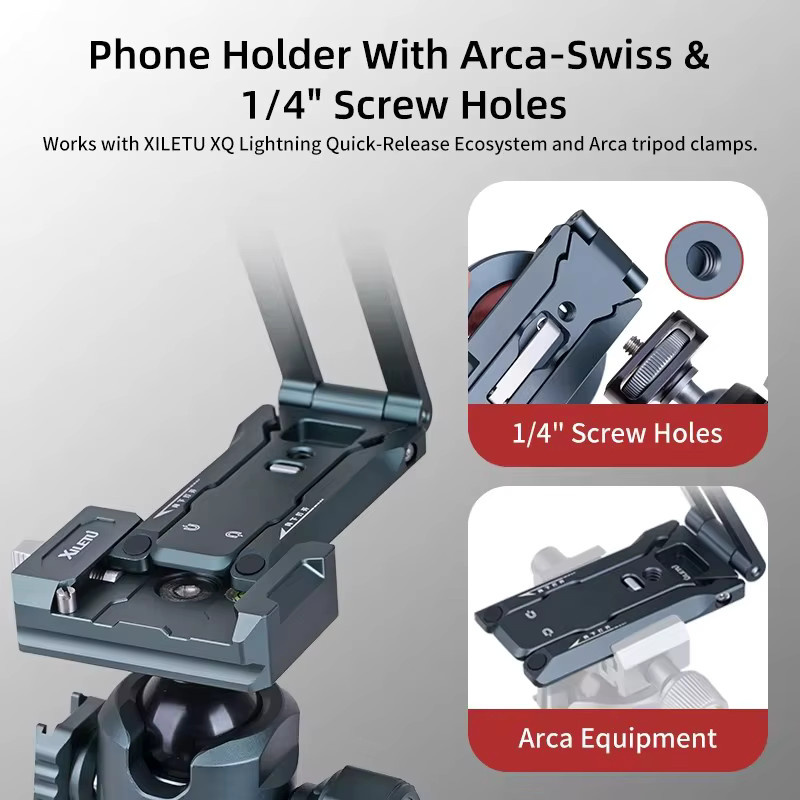 XILETU Magnetischer Telefonstativständer mit Haken, faltbarer Desktop-Halter für iPhone und Smartphones in Schwarz - Bild 4
