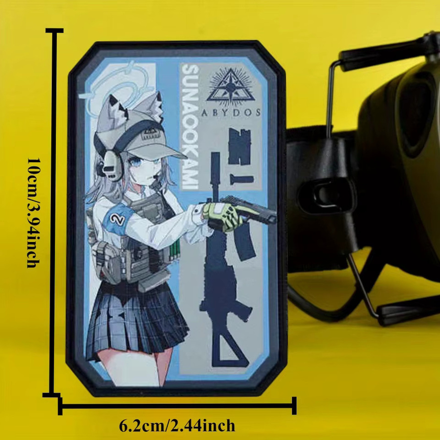 Aufnäher Shiroko, blau, mit Klettverschluss, Mädchen - Bild 3