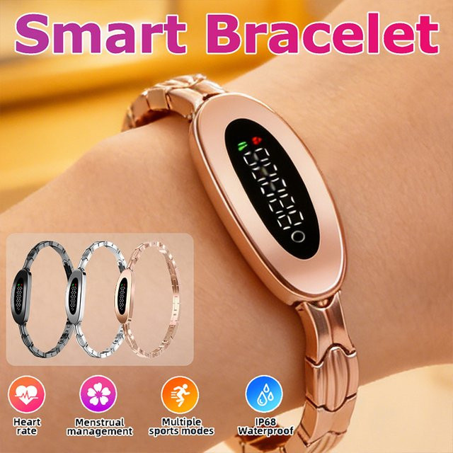 LIGE Steel Damen-Smartwatch in Gold mit Bluetooth, Fitness-Tracker und Herzfrequenzmesser, wasserdicht nach IP68 - Bild 1