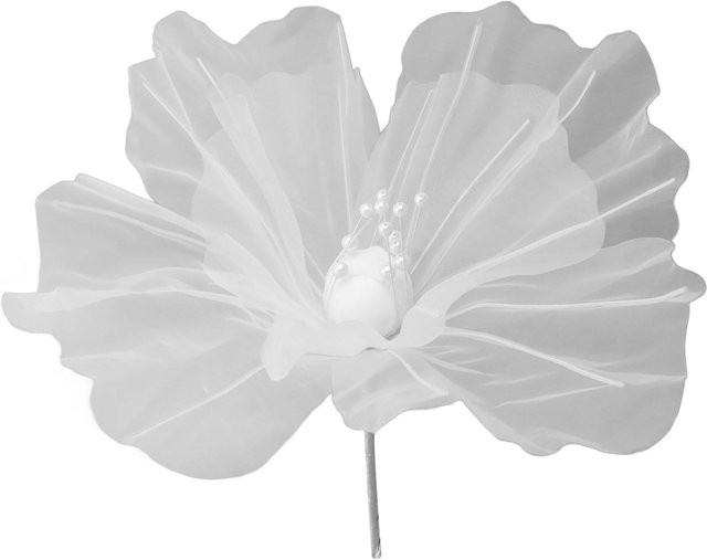 Handgefertigte Organza-Blume von TOMTOP JMS in Weiß, runde Tischdekoration für Hochzeit und Party, Durchmesser: 50,0 cm - Bild 1
