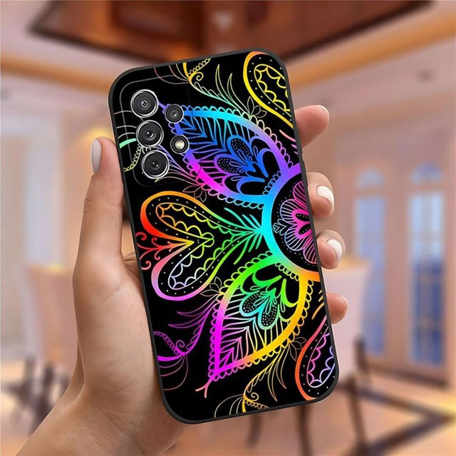 Mandala Chakra Yoga Handyhülle für Samsung Galaxy S23 Ultra S24 S22 S21 S20 FE Plus A54 A34 A16 A53 A13 in Multicolour - Bild 1