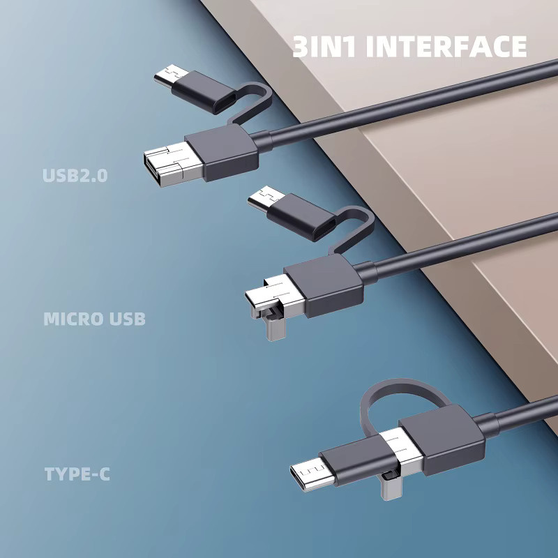 ENWOR Android Endoskop Kamera HD720P mit 8 mm und 3,9 mm Objektiv, 3in1 Micro USB und USB-C Anschluss, wasserdicht, Schwarz - Bild 1