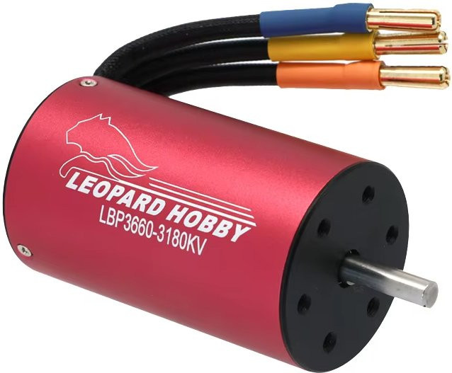 Leopard Hobby Brushless-Motor, Wasserdicht, Metall, Rot - Bild 1