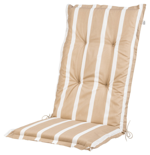 LIVARNO HOME Polsterauflage Valencia/Miami aus Baumwolle in Beige mit Streifenmuster - Bild 1