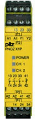 PILZ Sicherheitsschaltgerät PNOZ X1P 24VDC 3n/o 1n/c Gelb B/H/T: 22,5 x 94 x 9,4 cm - Bild 1