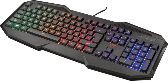 Trust GXT 830 Avonn Gaming-Tastatur mit RGB-LED, Membran-Schlüsselschaltern und USB-Anschluss in Schwarz und Multicolour (QWERTZ DE) - Bild 2