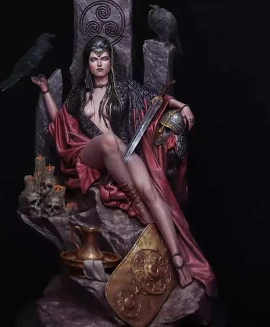 BAANFU The Morrigan, Harzfiguren-Modellbausätze, Fantasy, Maßstab 1:24, unmontierte und unbemalte Statue - Bild 1